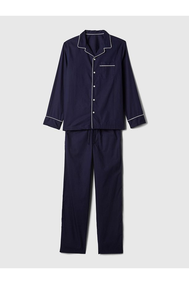 Erkek Lacivert Poplin Pijama Takımı - 2