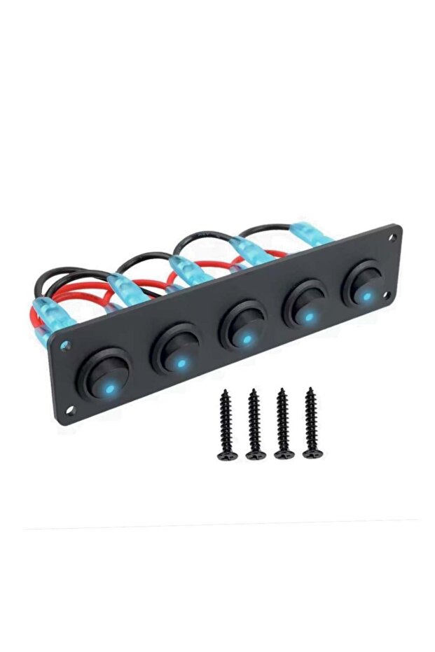 On-Off Anahtarlı Switch Panel 5'li Mavi Işık - 1