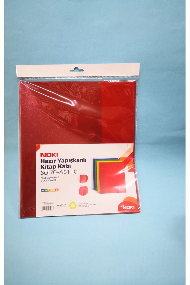 Renkli Şeffaf Hazır Yapışkanlı Kitap Kabı 10 Adet - 1