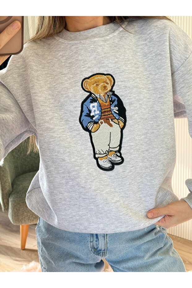 Nakış Detay Swetshirt - 1