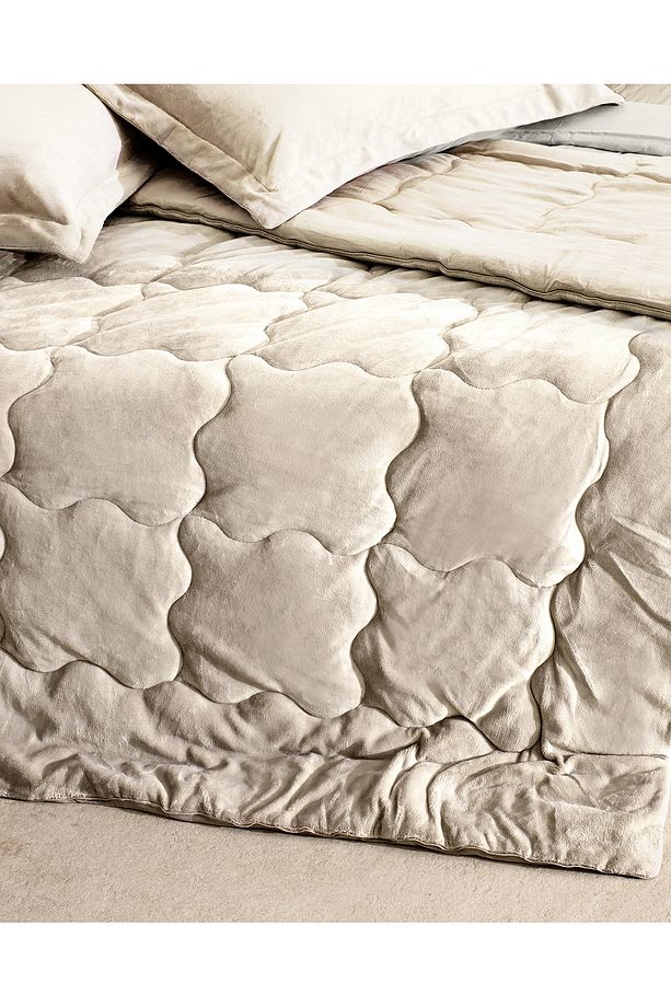 Kaira Tek Kişilik Comforter Set - Bej - 4