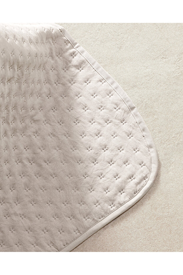 Rennes Tek Kişilik Yatak Örtüsü - Ekru - 6