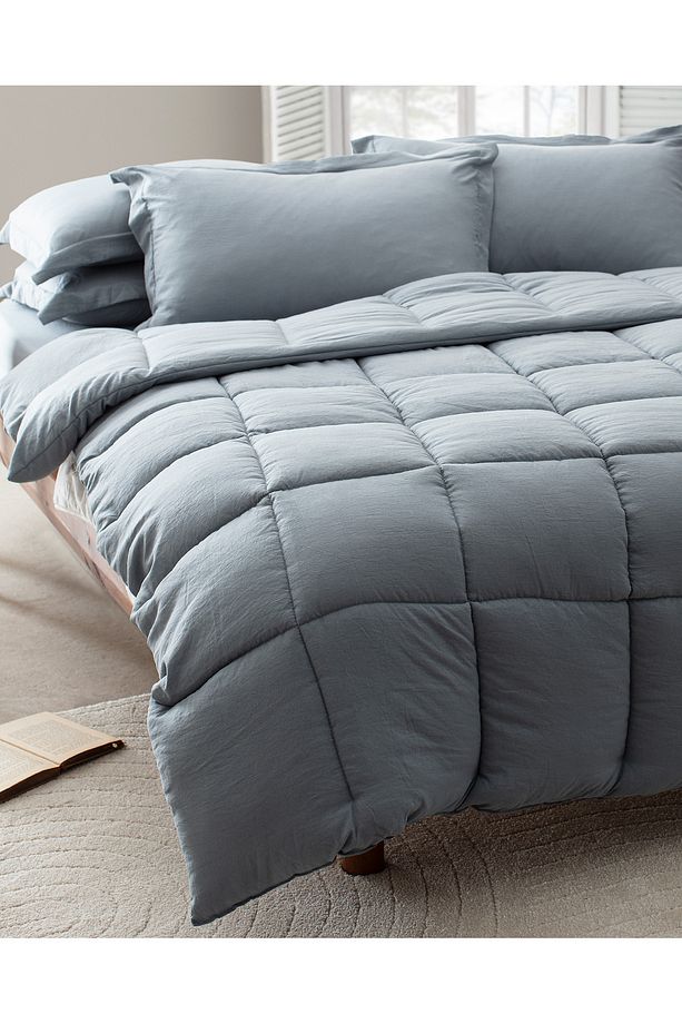 Mona Çift Kişilik Comforter Set - İndigo - 2