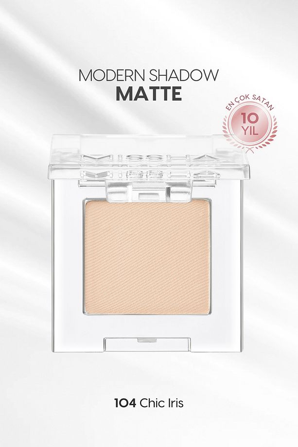 Yumuşak Dokulu, Dökülme Yapmayan Mat Tekli Göz Farı Modern Shadow Matte (104 CHİC IRİS) - 1