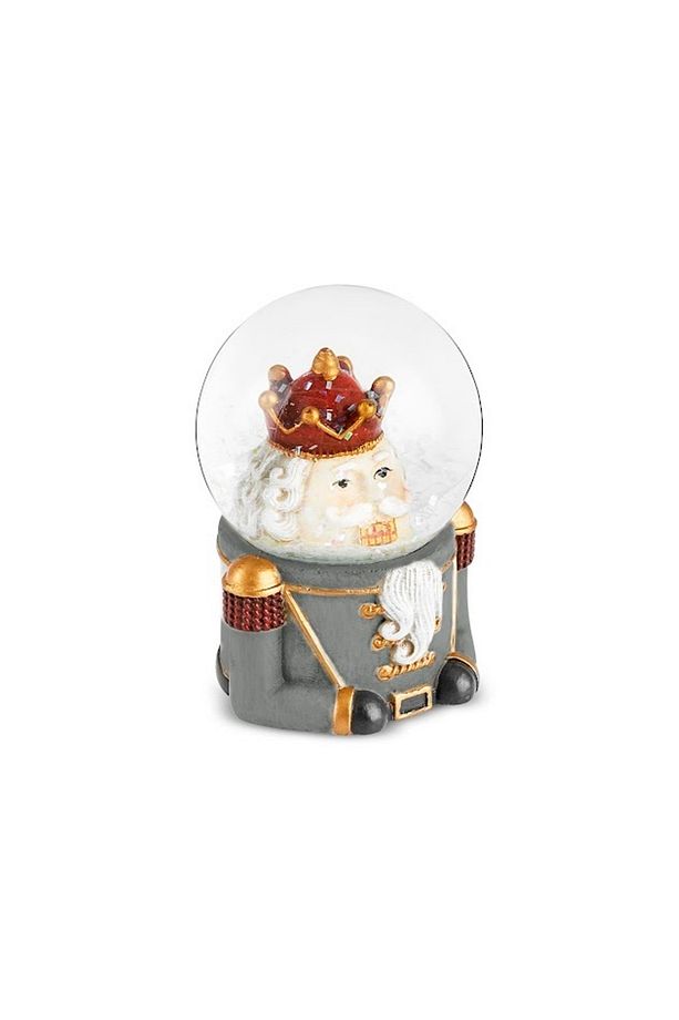 New Year Yılbaşı Nutcracker Kar Küresi 4,6 X 6,4 Cm Gri - 1