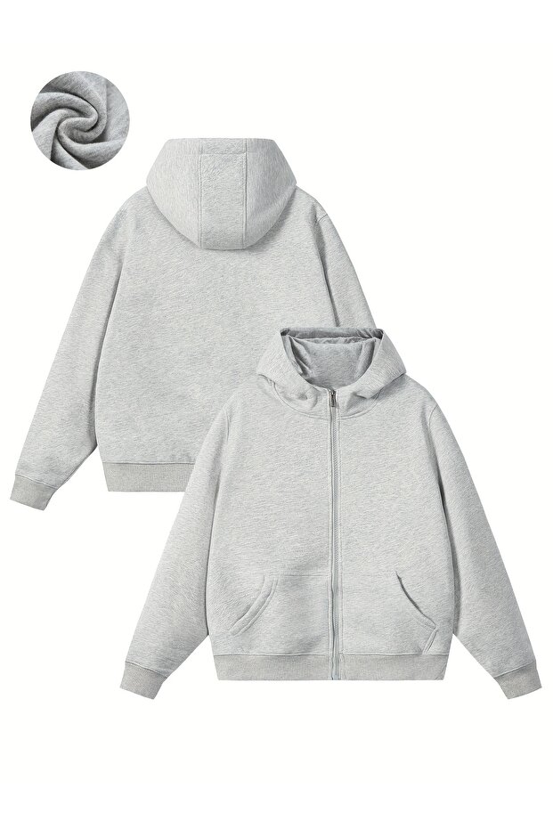 سترة قطنية من البوليستر بسحاب 2 خيط - 3