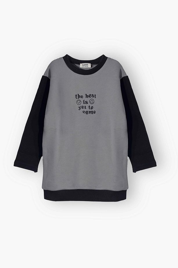 Erkek Çocuk 3 İplik Şardonsuz Nakışlı Sweatshirt (4 Yaş - 5 Yaş) - 2