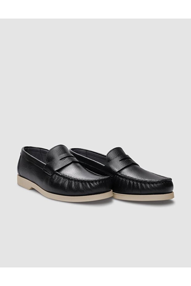 γυναικεία casual παπούτσια από γνήσιο δέρμα μαύρα - 2