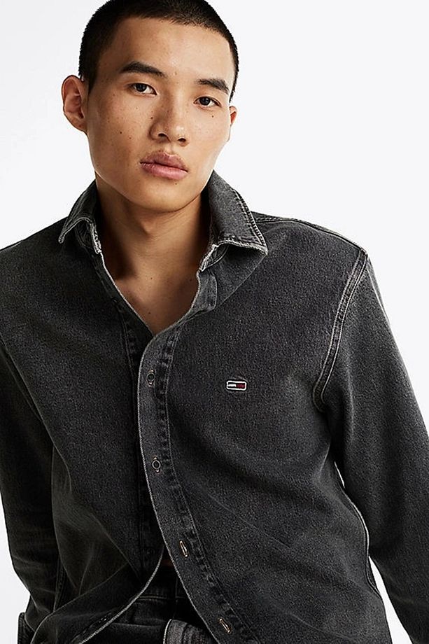 Tommy Jeans Regular Fıt Overshırt Aı6184 Erkek Siyah Gömlek Dm0dm206191bz - 4