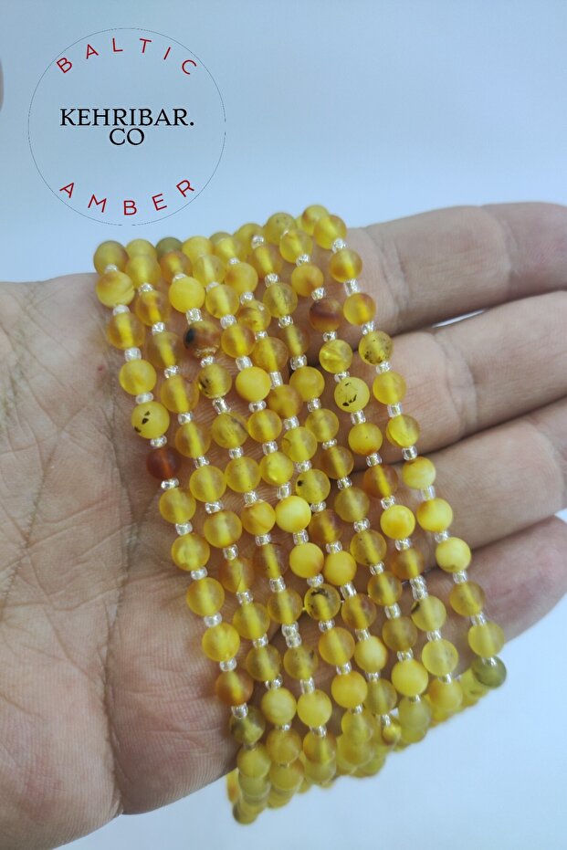 Baltic Amber Matte Unpolished Children's and Baby Teeth Necklace 33-36 cm Gift Natural Amber