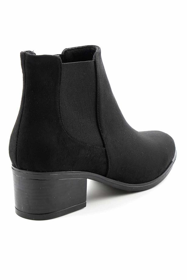 Siyah Süet Kadın Bot & Bootie K02924871102 - 4