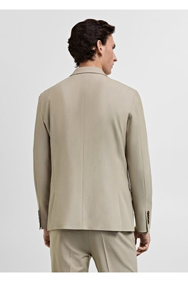 Streç kumaştan süper dar kesim blazer ceket - 4