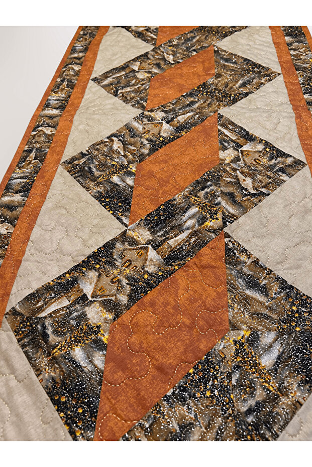 El Yapımı Patchwork Masa Runner - Dekoratif Sofra Örtüsü - 4