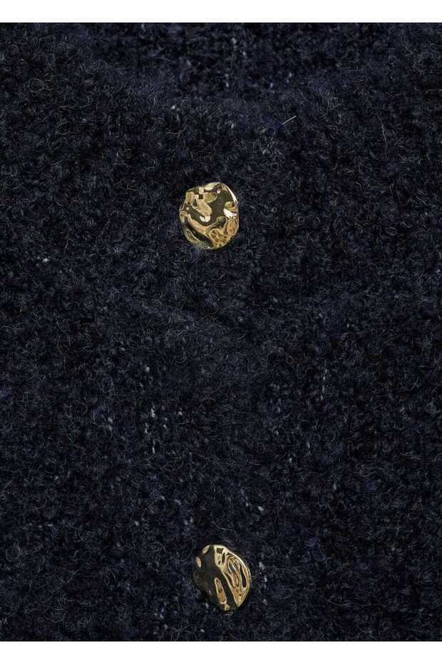 Strass taşlı buklet ceket - 5