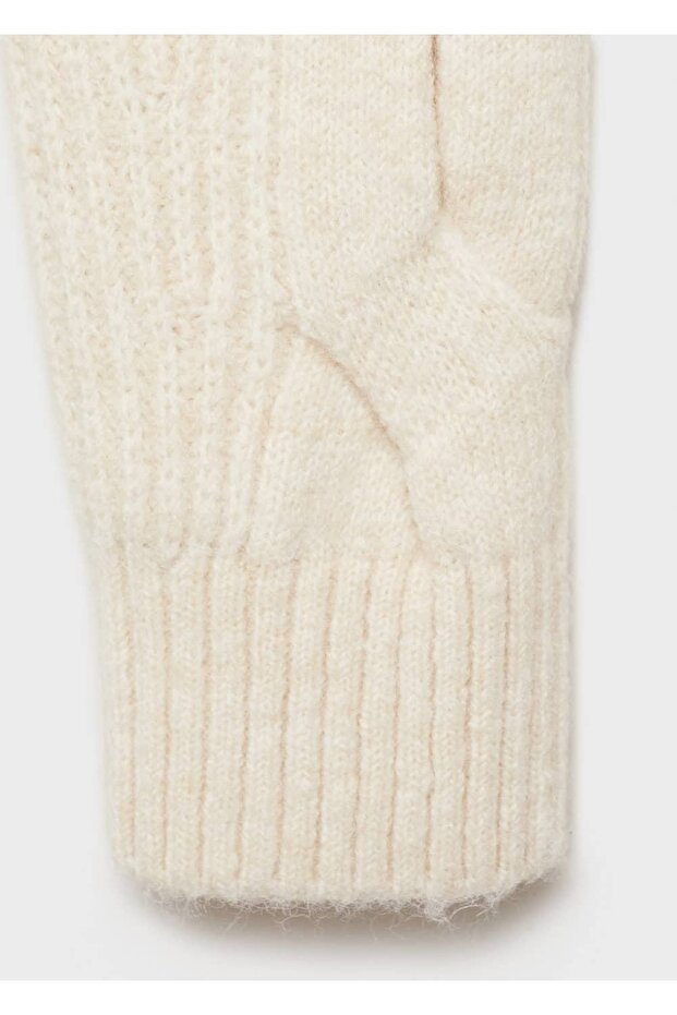 Örgü desenli V yaka kazak - 7