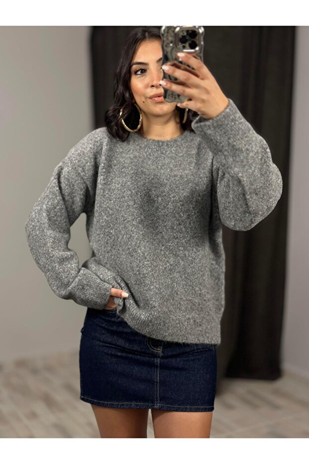 10640 Cotton Collar Soft Textured Knitwear Sweater