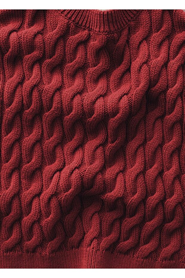 Gestrickte gemusterte Strickweste - 6