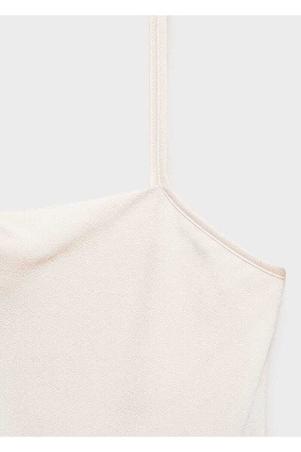 İnce askılı saten bluz - 5