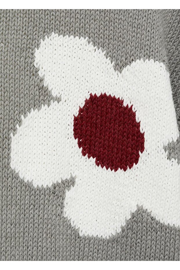 Çiçekli triko kazak - 5