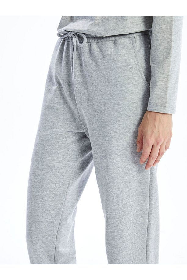 Kadin Beli Lastikli Duz Jogger Esofman Alti - W49208Z8 - 3