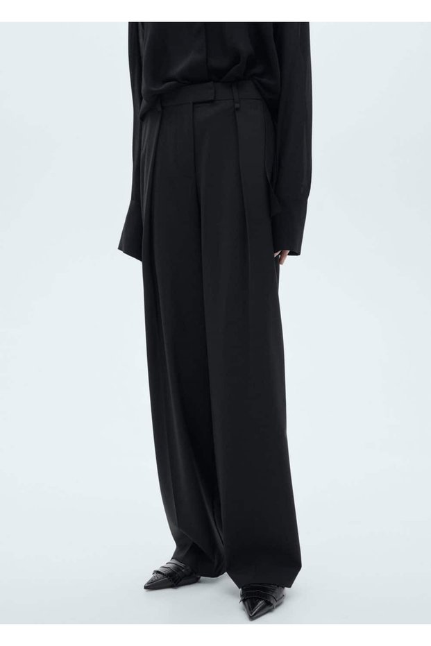 Straight Cut Trousers with Pens