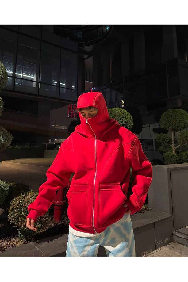 Ninja Kar Maskeli Oversize Unisex Ceket - 1
