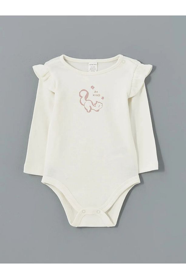 LCW baby Ekru Bisiklet Yaka Kız Bebek Hastane Çıkış Seti - 2