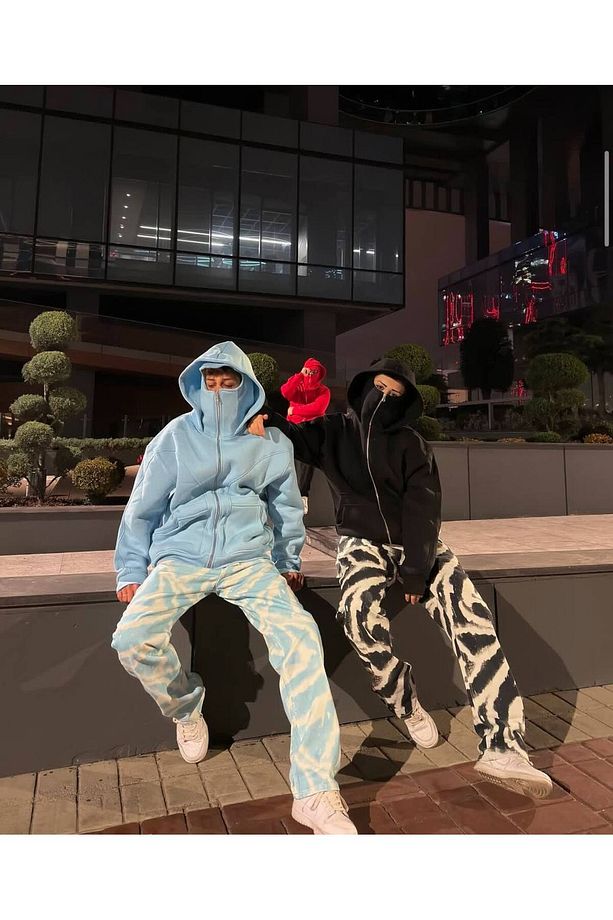 Ninja Kar Maskeli Oversize Unisex Ceket - 5