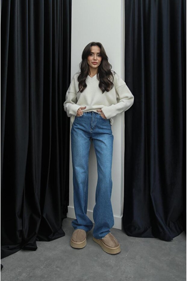 Blue Straight Jeans