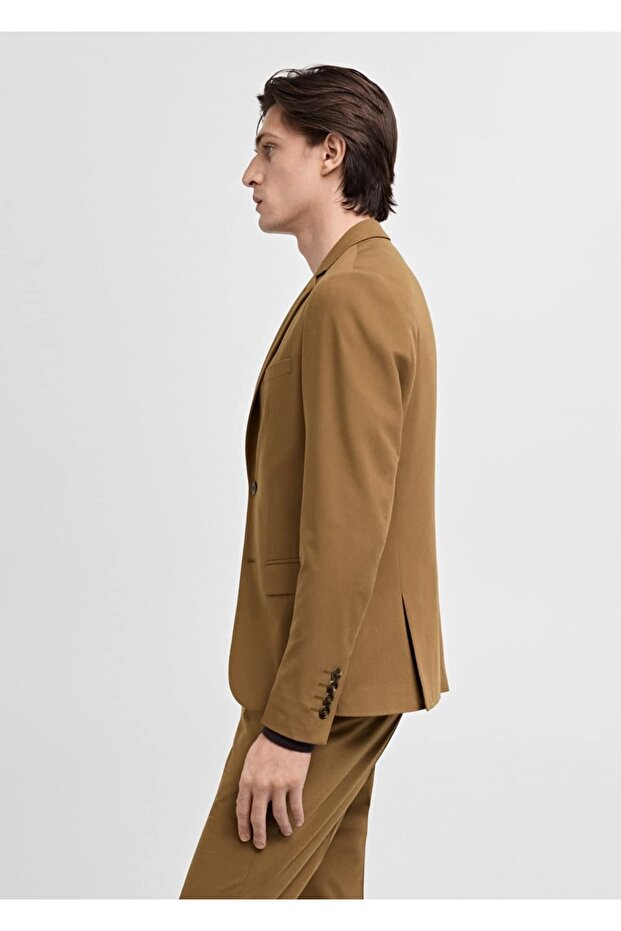 Streç kumaştan süper dar kesim blazer ceket - 5