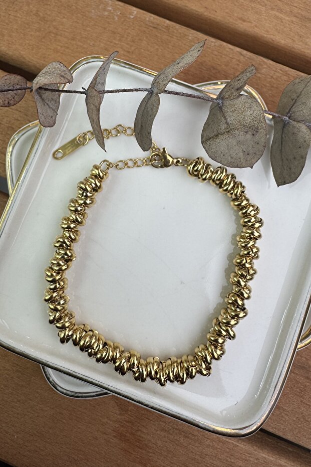 17+6cm Steel Multiple Ring Bracelet