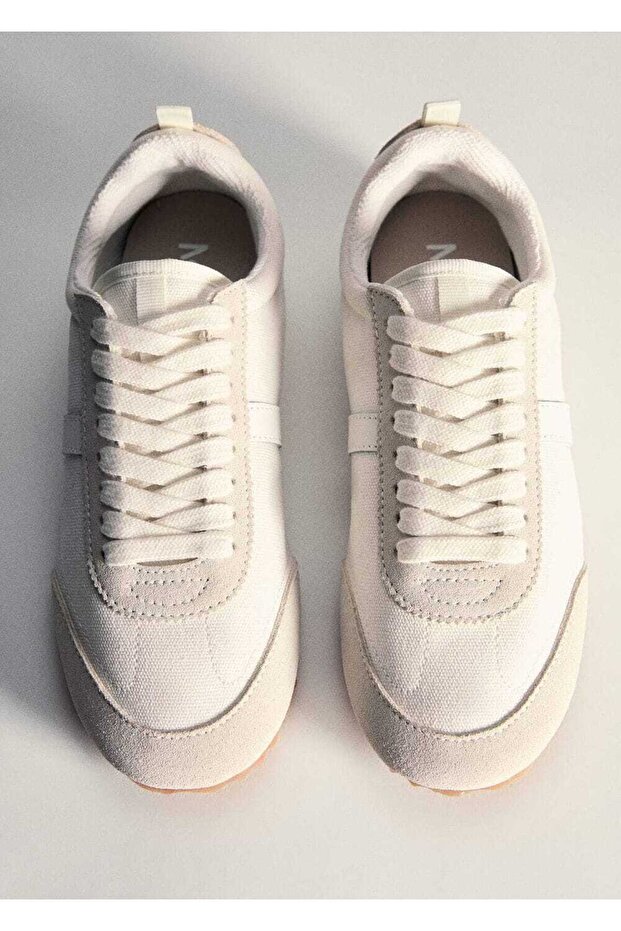Canvas-Sneaker mit Lederbesatz - 3