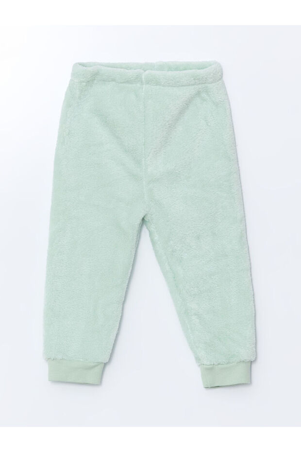 Kapüşonlu Uzun Kollu Baskılı Erkek Bebek Hırka ve Pantolon - 3