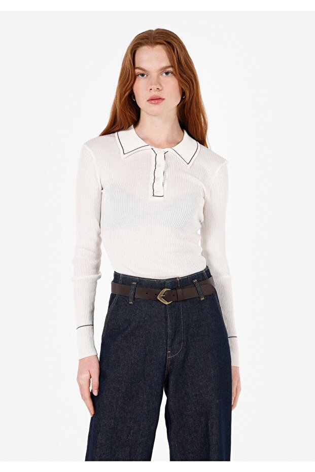 Ekru Kadın Kazak - 1