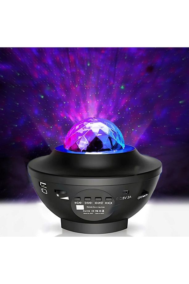 Galaxy Projektör Işık Sanatı  Lazer Işıklı Gece Lambası Disko Topu Bluetooth Hoparlör Parti  Lambası - 1