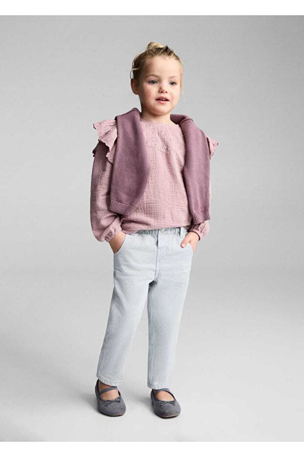 Jeans with lace up waistband