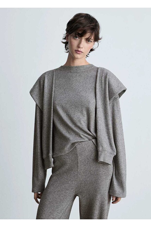 Sweatshirt mit dekorativen Ärmeln - 1
