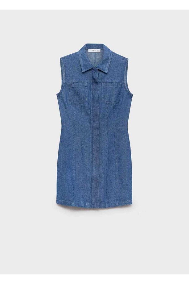 Kısa denim elbise - 3