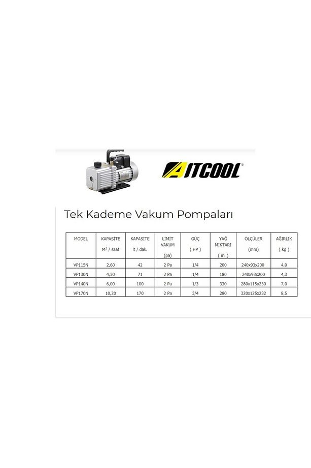 VP 140 Tek Kademeli Yağlı Tip Vakum Pompası 6 m³/h - 2