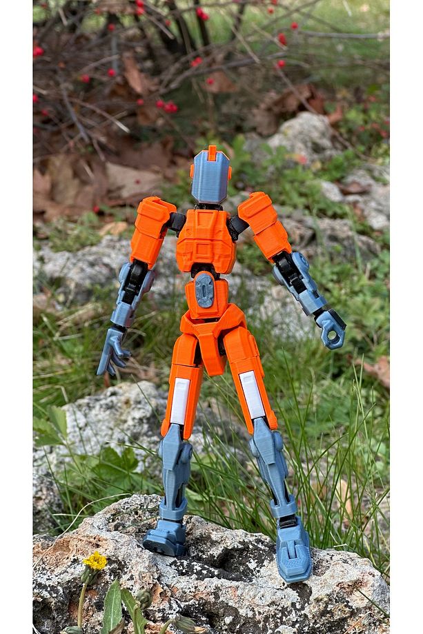 Titan Koleksiyonu Mark 13 Oynar Eklemli Robot Figür Oyuncak 18 cm Turuncu - 3