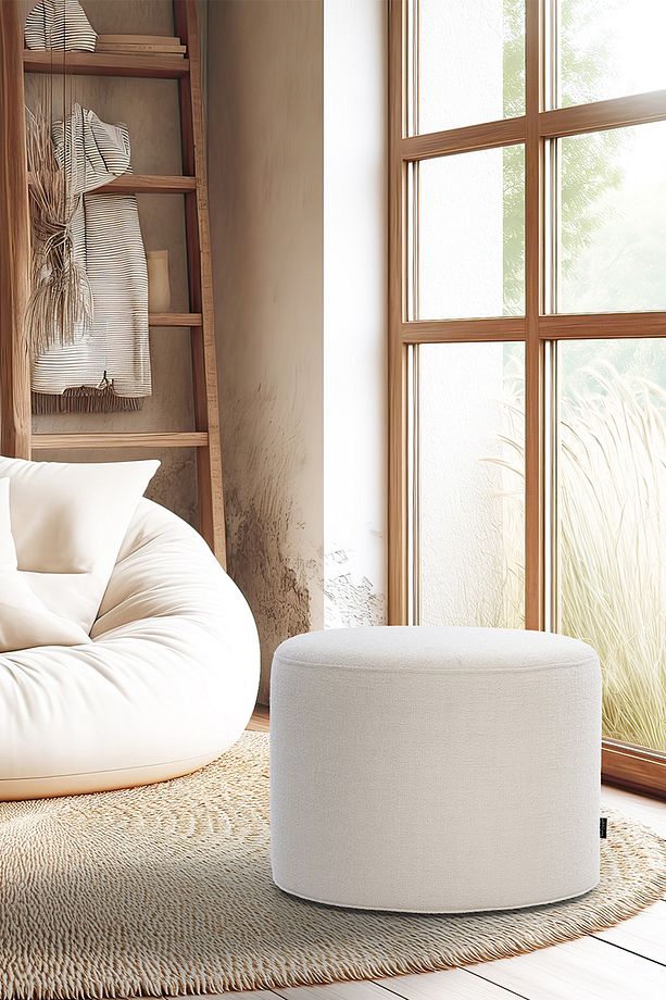 Home Gaia Dekoratif Extra Soft Rahat Yuvrlak Oval Puf-bench 42x53cm - 2