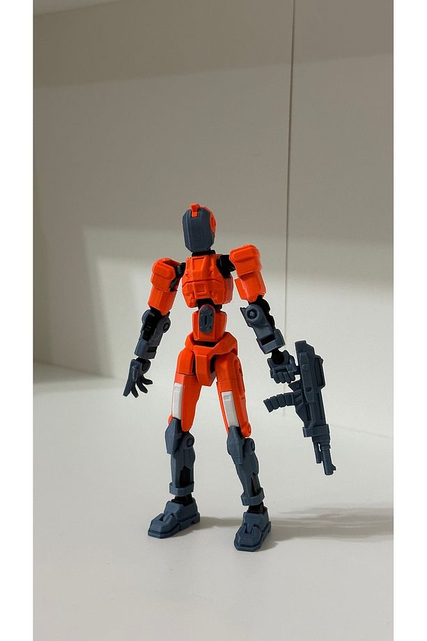 Titan Koleksiyonu Mark 13 Oynar Eklemli Robot Figür Oyuncak 18 cm Turuncu - 4