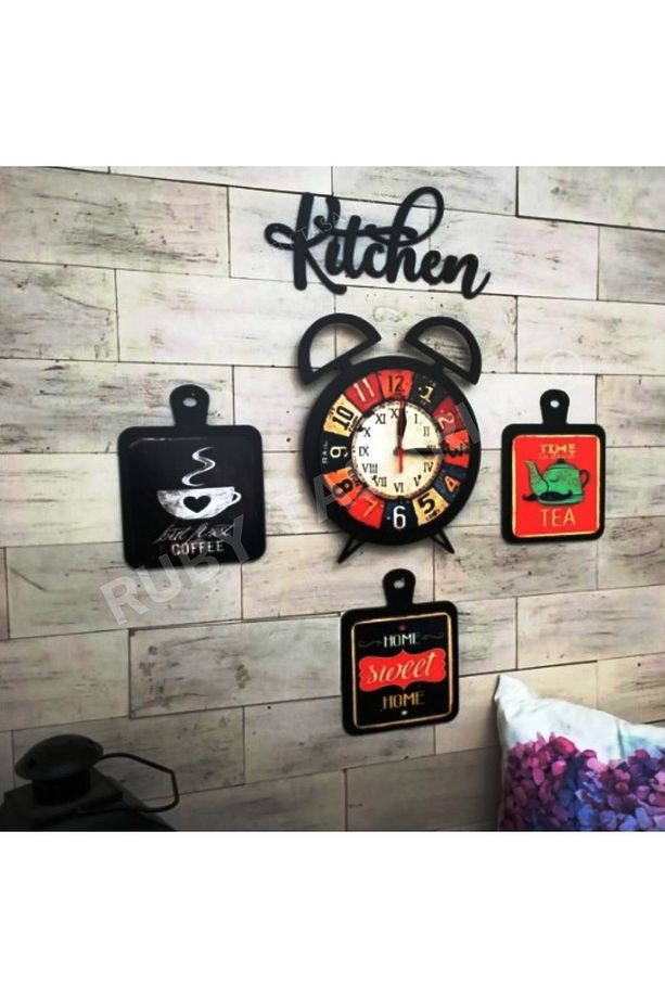 Dekoratif Çalar Saat Temalı Mutfak Saati (kitchen) - 3