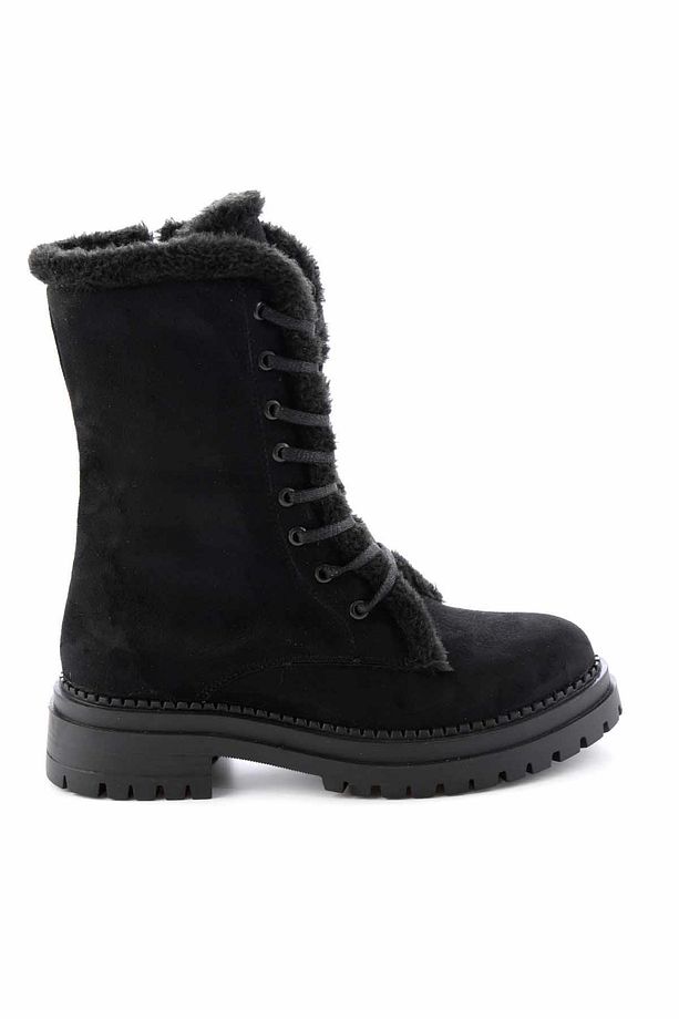 Siyah Süet Kadın Bot & Bootie K02534500002 - 2