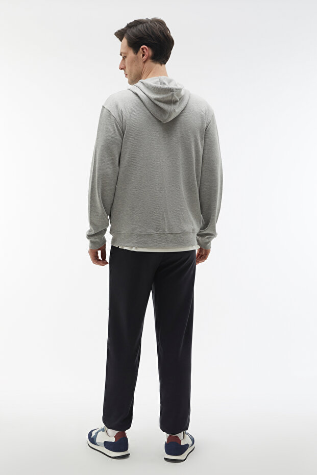 KAPÜŞONLU FERMUARLI SWEATSHIRT - 2