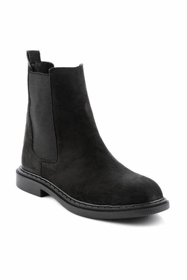 Siyah Süet Kadın Bot & Bootie K02640010202 - 3