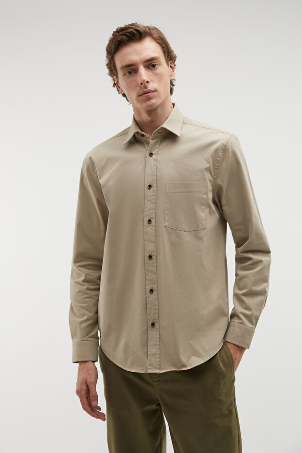 REGULAR FIT UZUN KOLLU GÖMLEK - 1