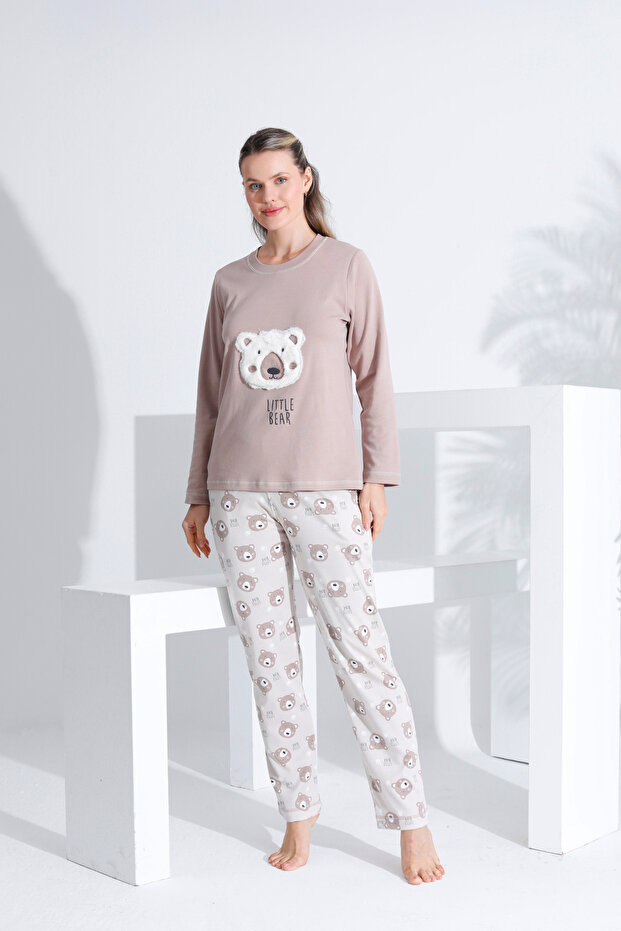 100% Cotton Long Sleeve Women's Pajamas Set 98233