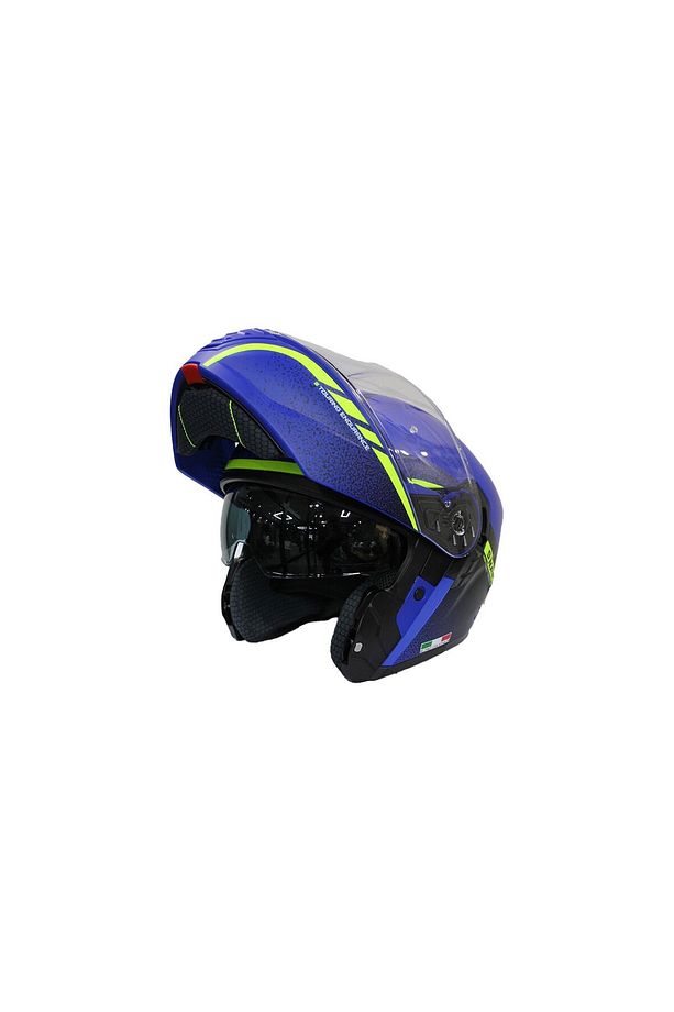 SW 917 STARS Matt Blue Black Çene Açılır Kask - 3