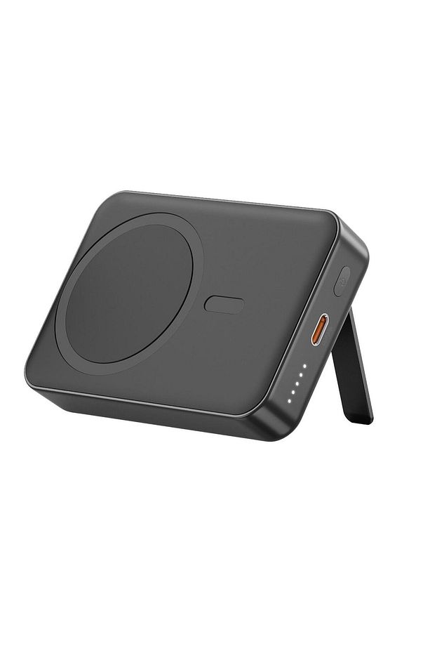 10000 Mah Magsafe Powerbank Standlı Pd20w Taşınabilir Kablosuz Hızlı Şarj Cihazı Siyah - 2